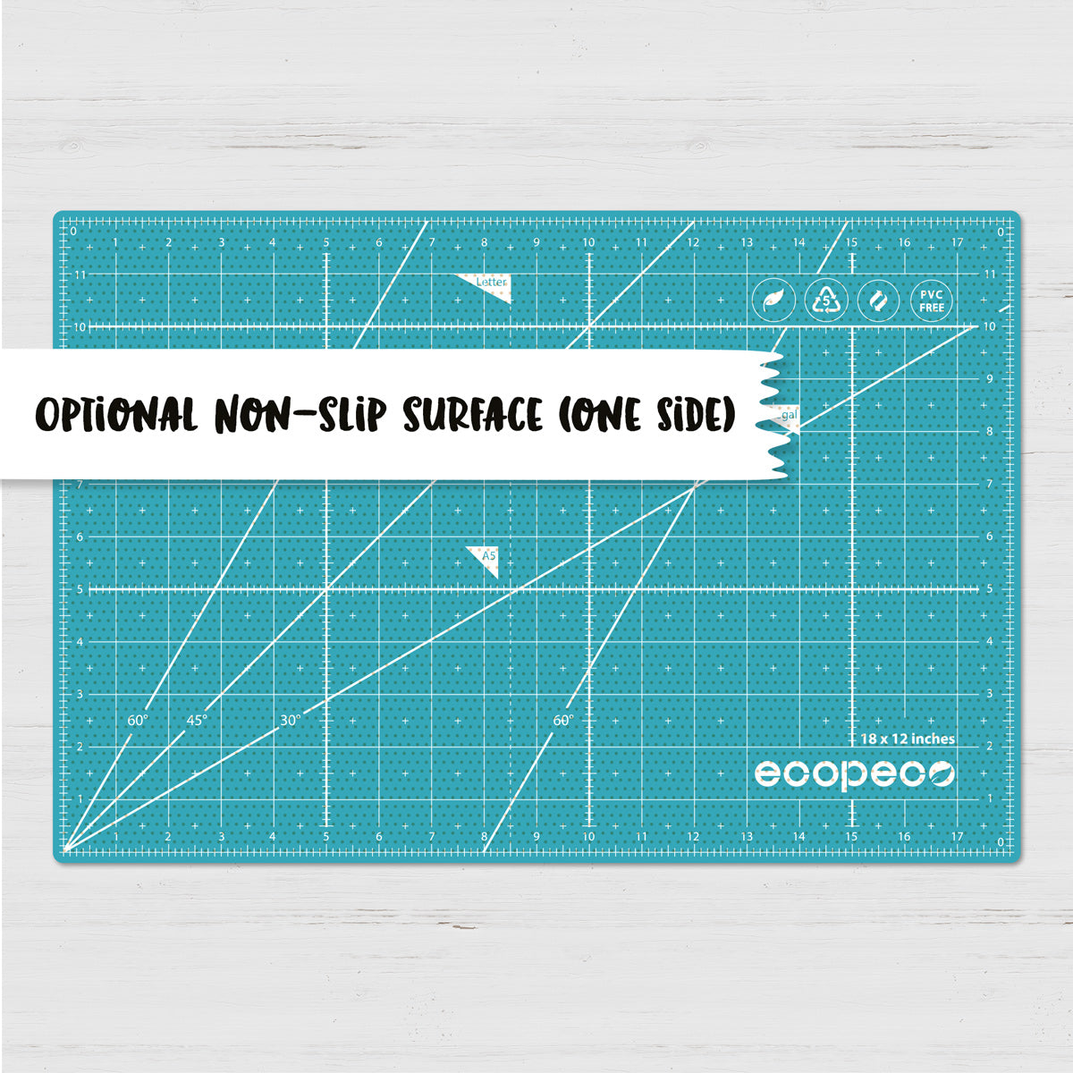 ecopeco® Quetzal Blue Self-Healing, Reversible Eco Cutting Mat
