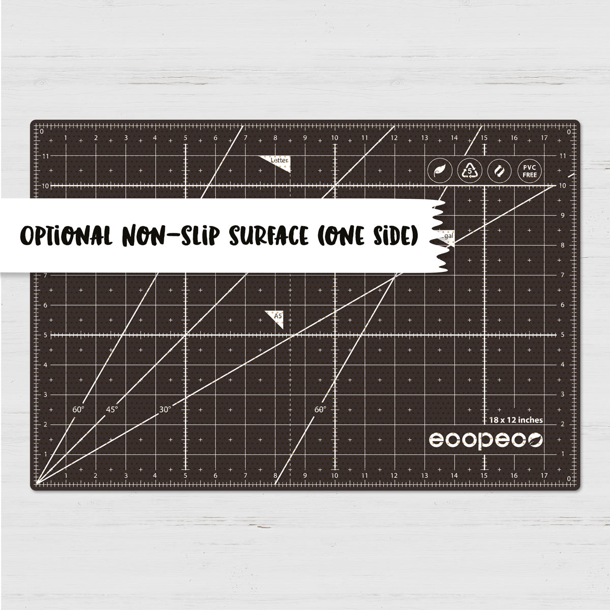 ecopeco® Mocha Brown Self-Healing, Reversible Eco Cutting Mat