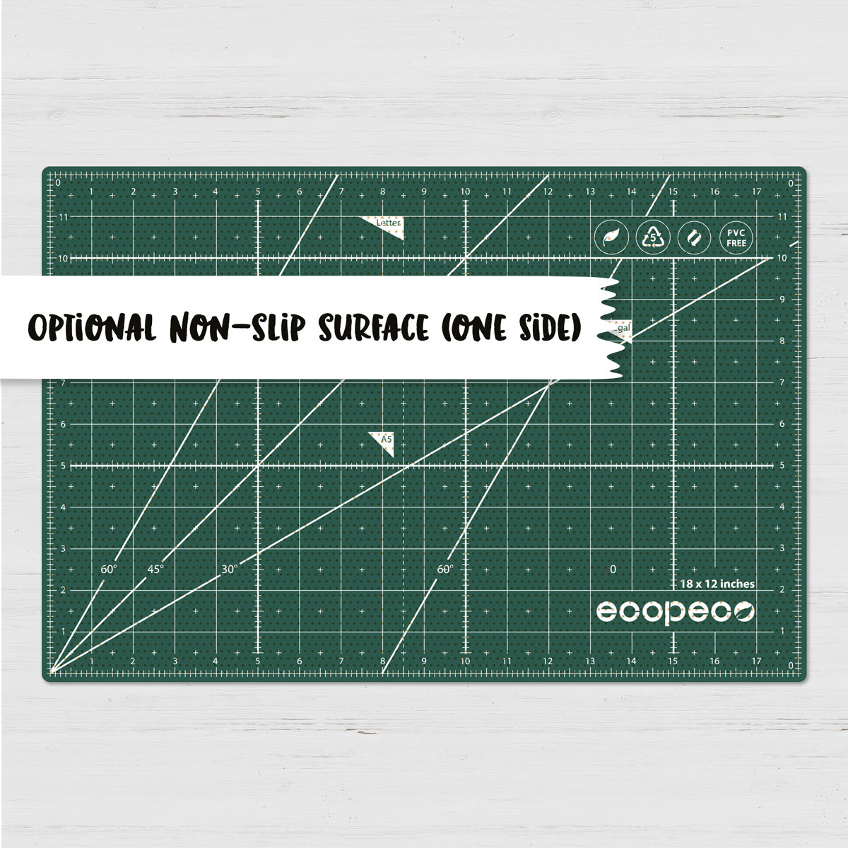 ecopeco® Jade Green Self-Healing, Reversible Eco Cutting Mat