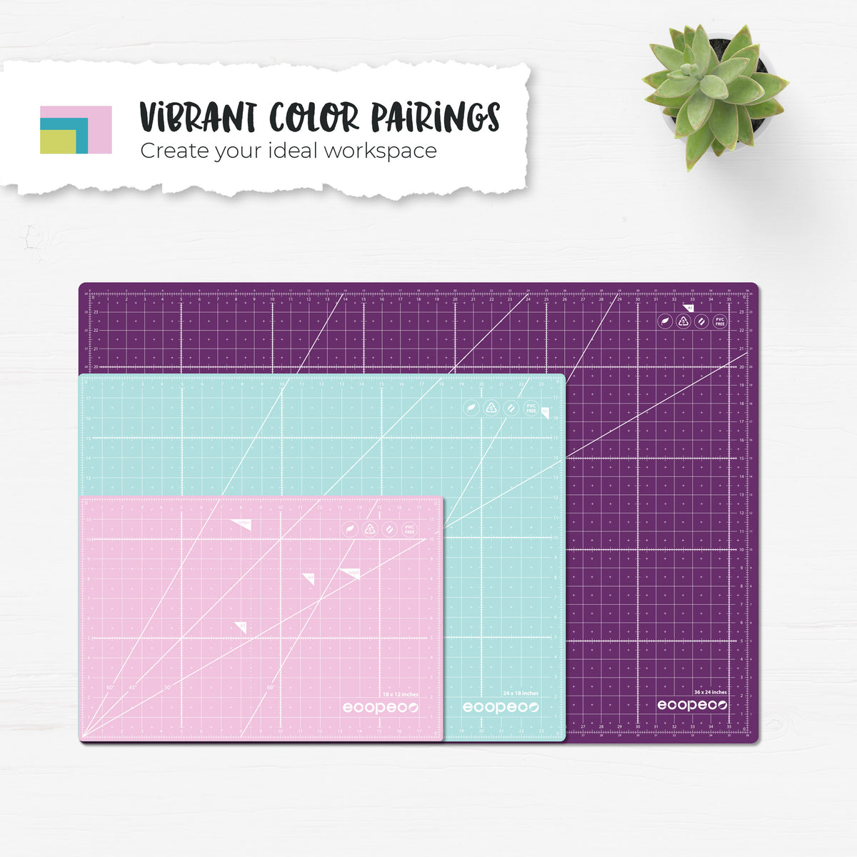 ecopeco® Berry Bliss Self-Healing, Reversible Eco Cutting Mat