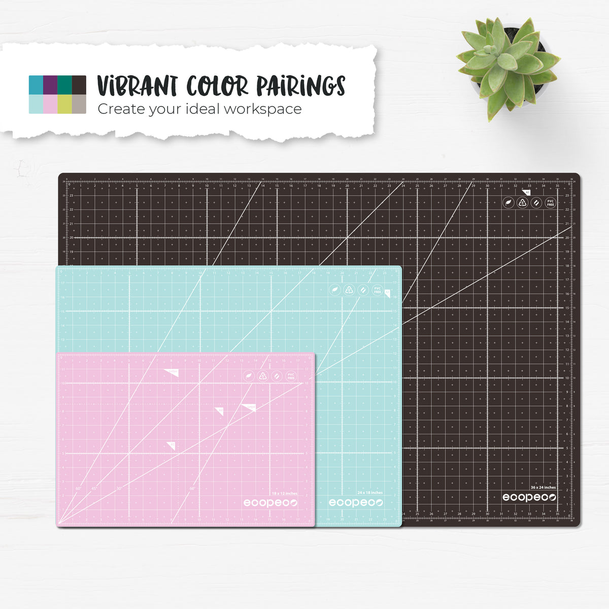 ecopeco® Mocha Brown Self-Healing, Reversible Eco Cutting Mat