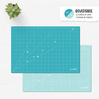 METRIC ecopeco® Quetzal Blue Self-Healing, Reversible Eco Cutting Mat