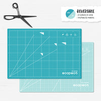 METRIC ecopeco® Quetzal Blue Self-Healing, Reversible Eco Cutting Mat