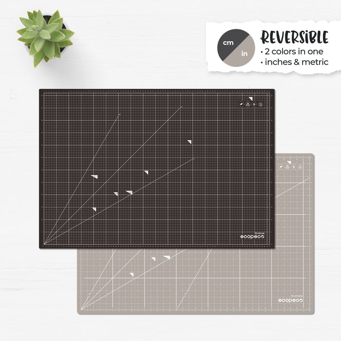 METRIC ecopeco® Mocha Brown Self-Healing, Reversible Eco Cutting Mat