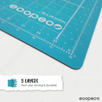 METRIC ecopeco® Quetzal Blue Self-Healing, Reversible Eco Cutting Mat