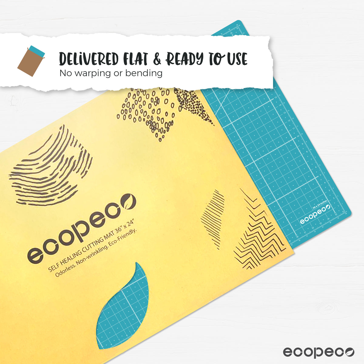 METRIC ecopeco® Quetzal Blue Self-Healing, Reversible Eco Cutting Mat