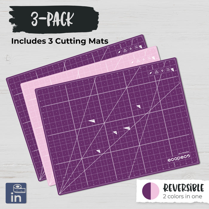 ecopeco® Berry Bliss 3 Pack Self-Healing, Reversible Eco Cutting Mats