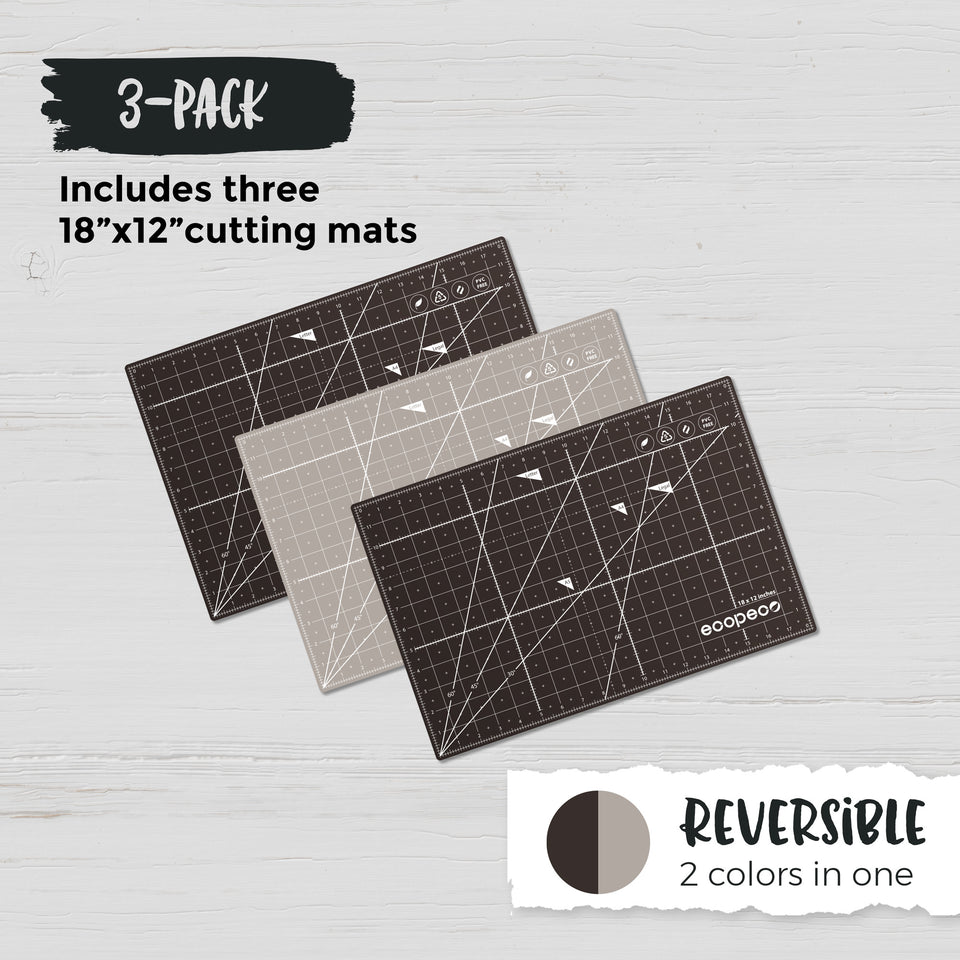 Eco Home Kitchen Cutting Mats - Set of 4