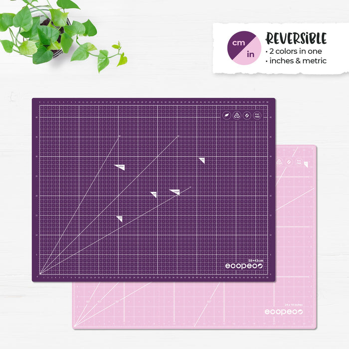 METRIC ecopeco® Berry Blaze Self-Healing, Reversible Eco Cutting Mat