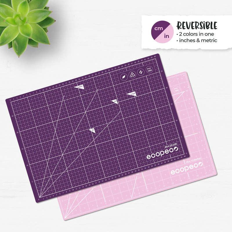 METRIC ecopeco® Berry Blaze Self-Healing, Reversible Eco Cutting Mat