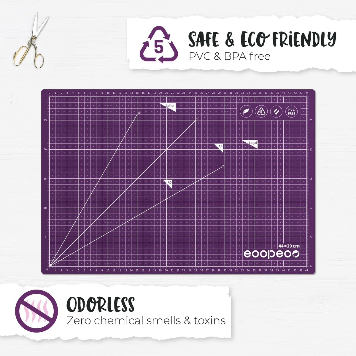 METRIC ecopeco® Berry Bliss Self-Healing, Reversible Eco Cutting Mat