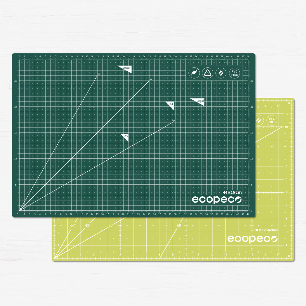 METRIC ecopeco® Jade Green Self-Healing, Reversible Eco Cutting Mat