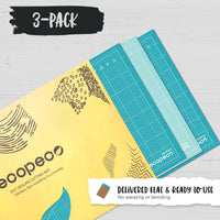 METRIC ecopeco® Quetzal Blue 3-Pack Self-Healing, Reversible Eco Cutting Mats