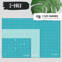METRIC ecopeco® Quetzal Blue 3-Pack Self-Healing, Reversible Eco Cutting Mats