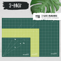 METRIC ecopeco® Jade Green 3-Pack Self-Healing, Reversible Eco Cutting Mats