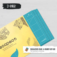 ecopeco® Quetzal Blue 3 Pack Self-Healing, Reversible Eco Cutting Mats