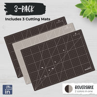 ecopeco® Mocha Brown 3 Pack Self-Healing, Reversible Eco Cutting Mats