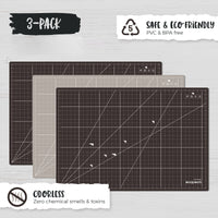 ecopeco® Mocha Brown 3 Pack Self-Healing, Reversible Eco Cutting Mats